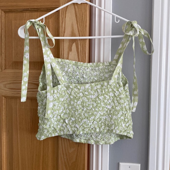 Pacsun Floral Tie Top - Picture 2 of 5